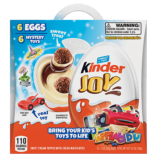 Kinder Joy Chocolate Surprise Egg, 0.7oz. - 12 Pack - Toy Inside, Crispy  Wafer Bites