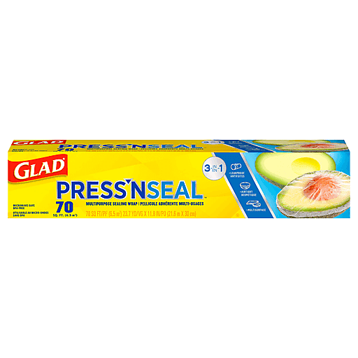 Glad Press 'N Seal Plastic Food Wrap 70 sq ft box | Bags & Wraps | DeCA