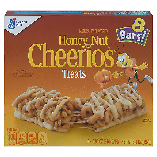 General Mills Cheerios Honey Nut Treats 0.85 oz 8 ct package, Granola &  Snack Bars