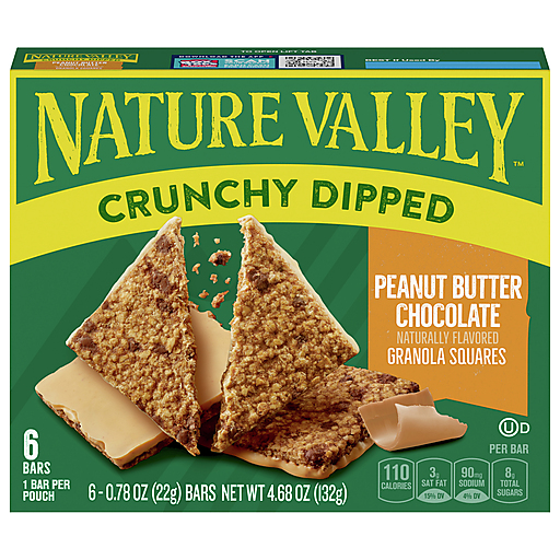 Nature Valley Crunchy Dips Peanut Butter Chocolate Bars 6 ct