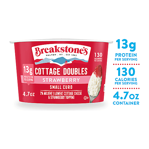 Breakstone's Strawberry Cottage Cheese Doubles 4.7 oz tub | Cottage ...