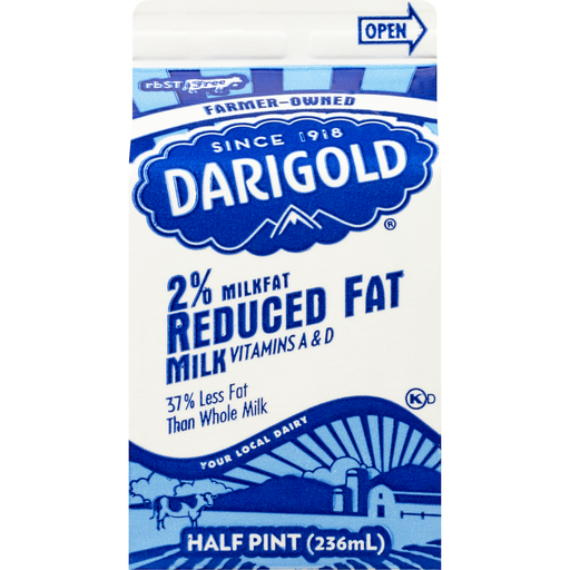 Darigold Reduced Fat Vitamin A & D Milk 8 fl oz carton | Reduced Fat ...