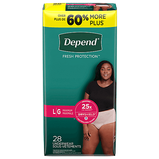 Depend Fit-Flex Pull-Up Underwear for Women, Maximum