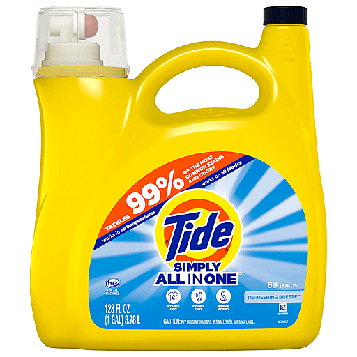 Tide Simply Clean & Fresh High Efficiency Laundry Detergent 89 loads 128 fl  oz bottle, Detergent