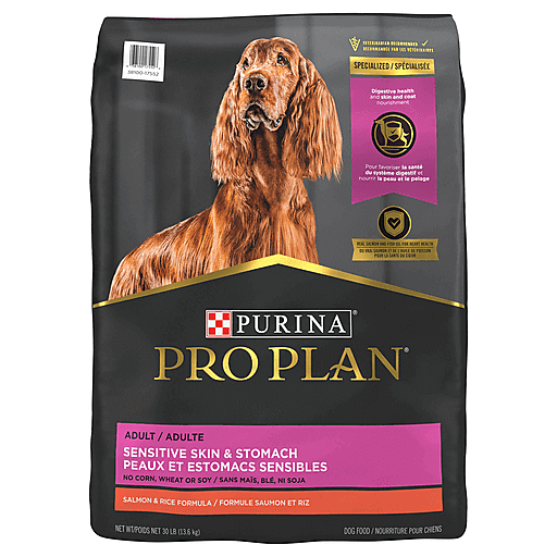 Purina Pro Plan Sensitive Skin & Stomach Salmon & Rice Formula Adult ...