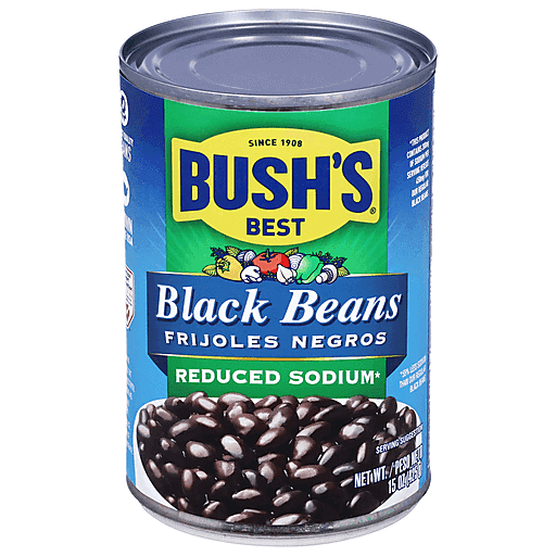 Bush's Best Reduced Sodium Black Beans 15 oz can Beans DeCA