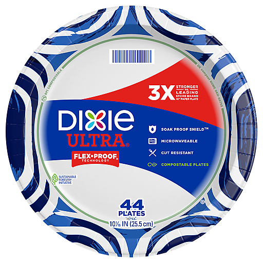 Dixie Printed Paper Plates 44 ct pack Plates, Bowls & Cups DeCA