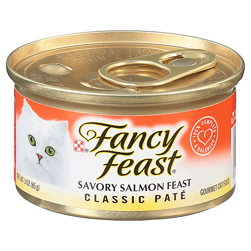 Purina Fancy Feast Classic Savory Salmon Feast Gourmet Cat Food 3 oz can Wet Cat Food DeCA