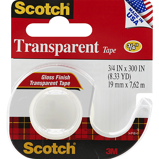 3M Scotch Transparent Tape 8.4 yd, Home Office Supply & Shoe Care