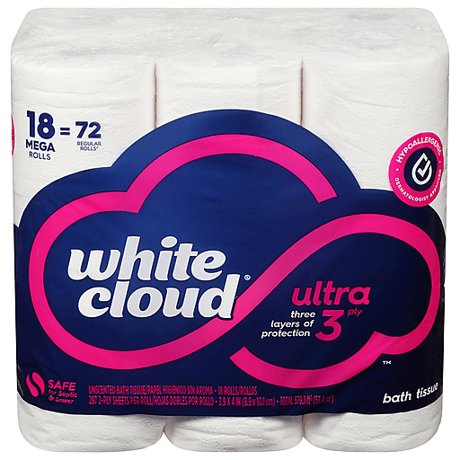 White cloud wipes sales unscented