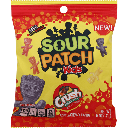 SOUR PATCH KIDS Candy, Crush Fruit Mix Flavor, 1 Bag (5 oz.), Shop