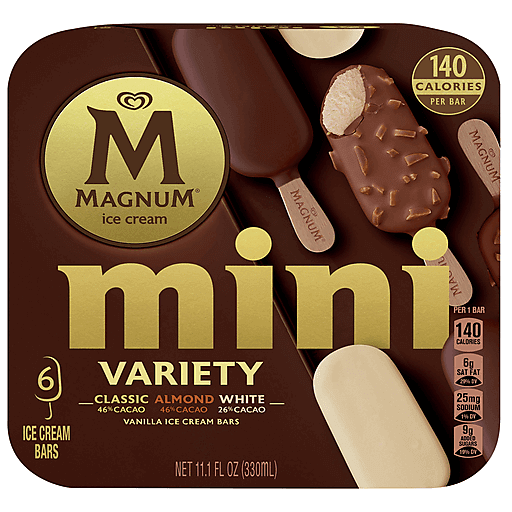 Magnum Classic Almond White Assorted Mini Ice Cream Bars 6 ct 11.1
