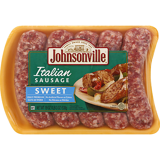 Johnsonville Gluten-free Sweet Italian Sausage Links 19 oz tray