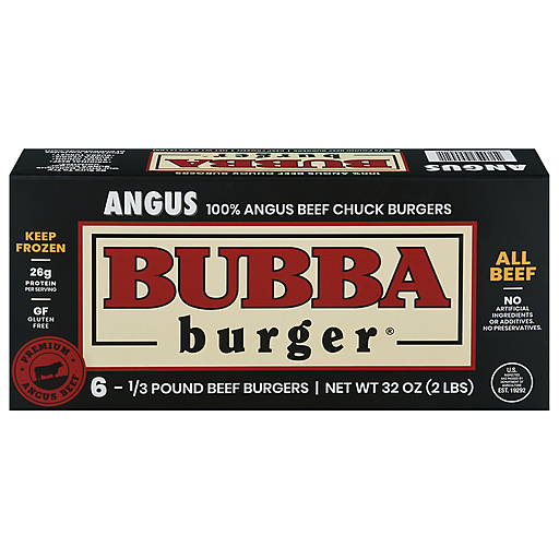 Bubba Burger Angus Beef Burger 32 Oz Box Patties Deca