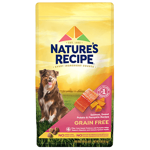 Image showcasing Nature's Recipe Grain-free Easy to Digest Salmon Sweet Potato and ...
