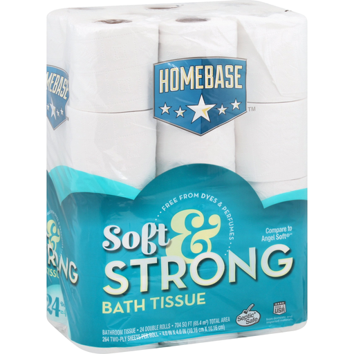 Homebase Bath Tissue, Double Roll, TwoPly Shop DeCA