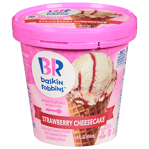 Baskin Robbins Ice Cream, Strawberry Cheesecake 14 fl oz, Shop